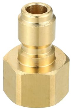 Hihaha Hochdruckreiniger-Kupplung/Außenreiniger-Pistolenadapter Universal für Autos/Robustes Messing 1/2 NPT / 1 Stück Kupferton