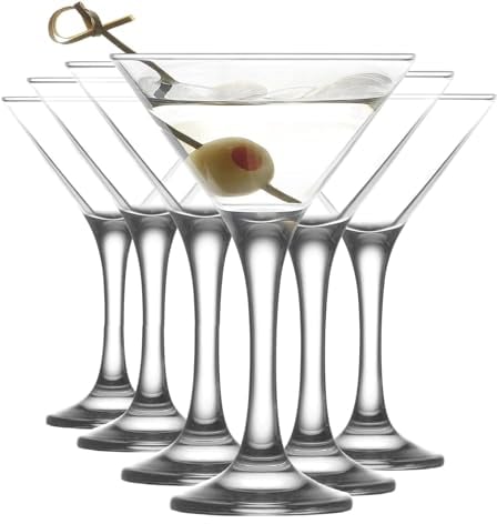 LAV Lot de 6 verres à martini de luxe - 175 ml - 100% sans plomb - Passe au lave-vaisselle - Verres à cocktail - Verres à expresso et à martini