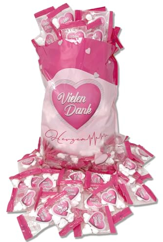 Tise Vielen Dank Herzen, 100er Pack (100 x 6.5 g) rosa