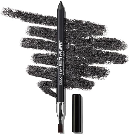 Revlon ColorStay Multiplayer, Vielseitiger Augenstift mit integriertem Blending-Pinsel, ultracremige Textur, wasserfest, wischfest, lang haftend, 401 Checkmate