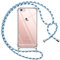 Pnakqil handyband für iPhone 6/iPhone 6s Hülle mit Band, Transparent Weich Silikon mit Kordel Necklace Schnur Anti-Fall Bumper Schutzhülle Case Kompatibel mit iPhone 6S 4.7, Blau