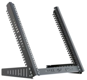 Stalflex Serveur Baie de Brassage 19 Pouces 12U - Support de Bureau à Montage en Rack - Racks pour Ordinateur et Serveur - Rack Serveur avec Angle D'inclinaison Réglable