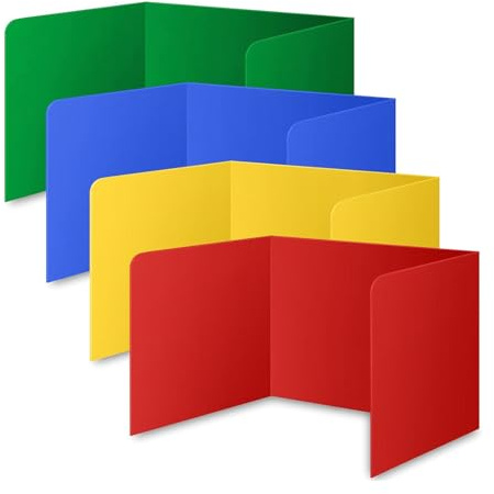 Trennwände für Klassenzimmer, 4 Stück, einfach zu verwenden, für Schüler, Schreibtisch, Sichtschutz, Ordner, Klassenzimmer, Schreibtisch-Trennwand