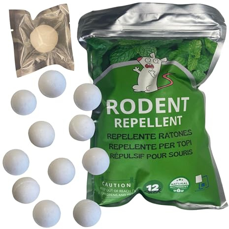 Mh Mediterraneanhabitat – Repellente per Topi, ratti e roditori, 12 bustine a Base di Zenzero, Limone, Menta e Peperoncino | Ideale per casa, Giardino, Garage e soffitte