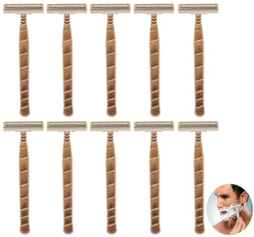 Lot de 10 rasoirs jetables biodégradables à usage unique pour le corps et le visage - Rasage de chaque longueur de cheveux en toute sécurité et sans danger pour la peau - Solution de toilettage facile