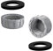 Ctyjia 2 Pezzi Raccordo per Tappo in PVC, Tappo Filettato in PVC, 40mm Tappo di Chiusura, Tappo per Tubo di Scarico per Lavello, con Rondelle