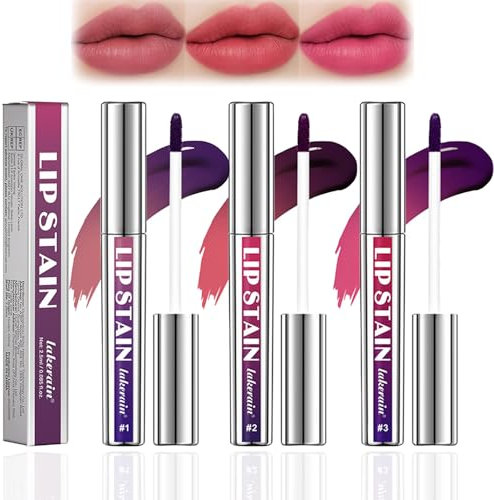 Lip Liner Stain, 3 Colors Peel Off Lip Liner Stain, Natural Long Lasting Peel Off Lip Stain, Waterproof Lip Tint, Highly Pigmented Color With Matte Finish Lip Stain Liner For Women (3PCS)