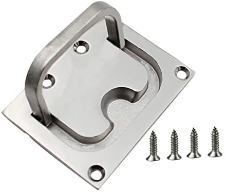 jojofuny 2 Sätze Deck Bodens Chn Allen Ring S Haken Schlüssel Baluster Binden Markisenhaken Handhaben Geländer Kette Draht Spülen Aufzug Falltürgriff Bündiger Griff Silver Rostfreier Stahl