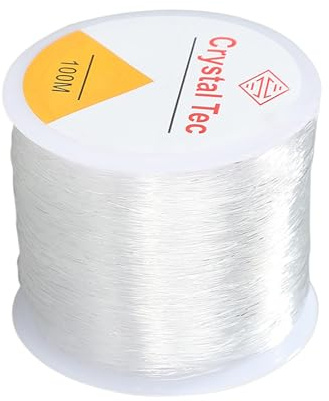 100m Elastisch Gummiband für Armbänder, Reißfest Schmuckband, Schnur für Armbänder, 1mm Transparente Perlen Faden für DIY Schmuck Handwerk