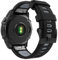 Astorgos 22mm Bracelet Compatible avec Garmin Fenix 7/7 Pro/6/6 Pro/5/5 Plus/Forerunner 965/955/945/Instinct Solar/Instinct 2, Quick Remove Bracelet de Sport Souple Etanche, Noire & Gris