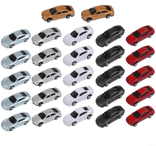 50 Stück N-Maßstab Kunststoff Modellfahrzeuge ideal für Eisenbahn und Outdoor-Szenenverbesserungen