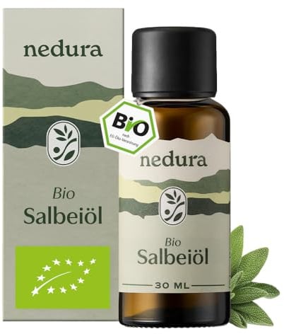 nedura® BIO Salbeiöl [100% NATURREIN] - Aus echtem Salbei - Ätherische Öle für Aromatherapie und Diffuser - 30ml