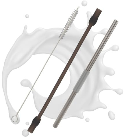 Tuyau à Lait compatible avec EQ6, kit de Tuyau à Lait de Rechange avec Tube en Acier Inoxydable, Brosse de Nettoyage et Tuyau en Silicone, Résistant à la Température