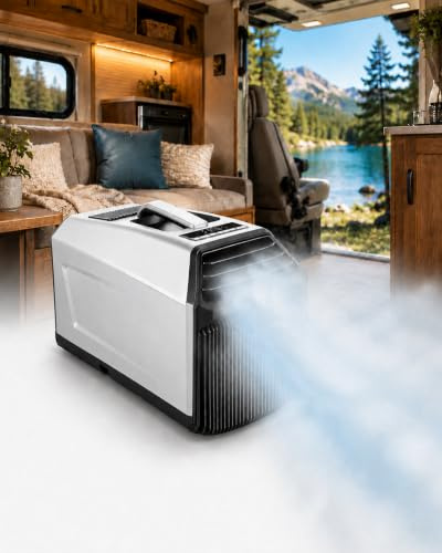 5100 BTU Camping-Klimaanlage, Tragbare Zelt-Klimaanlage, 4-In-1: Kühlen, Lüften, Entfeuchten, Schlafmodus, 450w Sparsam, Leise, Mit Timer-Funktion – Ideal Für Outdoor & Reisen Silver-Gray