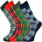 Mysocks Chaussettes Tartan Cheville Homme 4 paires