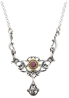 Gerry Eder 15.0195 Damen Collier Sterling-Silber 925 Silber Rot Granat 46 cm