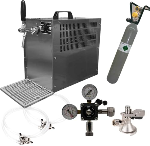 GASTROBEDARF WESTERBARKEY Zapfanlage 60l/h Komplettset 500g Co², Uhr, Schläuche Keg Hahn Tropfblech