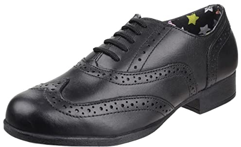 Hush Puppies Kada Junior Leather Girls's Black Brogues - UK 5