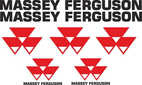 myrockshirt MasseySetFerguson Logo Schriftzug Sponsor Set ca. 30 x 20cm Aufkleber,Sticker,Decal,Autoaufkleber,UV&Waschanlagenfest