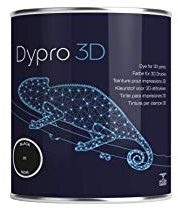 Dypro 3D Professionelle Textilfarbe für Hand und Maschine, 500 g Dose, Schwarz