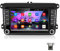 Hodozzy Autoradio Android per VW GOLF POLO PASSAT CADDY Seat Skoda 7 Pollici Touch Screen Stereo Auto 2 Din Bluetooth Navigatore GPS Wifi FM RDS Radio Radio Auto con USB Mirrorlink CANBUS +Telecamera