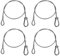 Safety Cable Lock, Stainless Steel Cable with Loops Heavy Duty Bike Lock Hook Flexible Security Steel Cable Wire Lock and Chain for Luggage Hanging Light Plant Picture