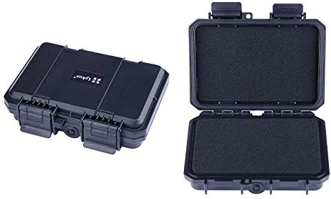 Lykus HC-1410 wasserabweisend Mini Koffer Trockenbox mit anpassbar Schaumstoff, Innengröße 14x9x3,7 cm