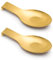 Pretty Jolly Stainless Steel Gold Spoon Rest for Kitchen Counter Cooking Utensil Rest Spoon Ladle Holder for Stove Top Rust Resistant Large Size Spatula Rest Dishwasher Safe 9.61 x 3.74 Inch(2PCS)