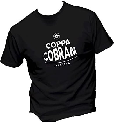 T-Shirt Uomo Cotone Basic Super vestibilità Top qualità - Coppa Cobram - Divertente Humor Made in Italy
