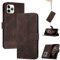 momoka Wallet Custodia Cover per iphone 11 Pro Max(6.5),Custodia Sottile in Pelle per Telefono,Premium PU/TPU,Supporto Stand,Chiusura Magnetica-Marrone