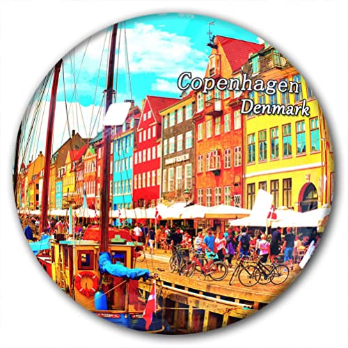 Dänemark Kopenhagen Kühlschrankmagnet Kühlschrankaufkleber Dekorativer Magnet Reise-Souvenir Kristallglas