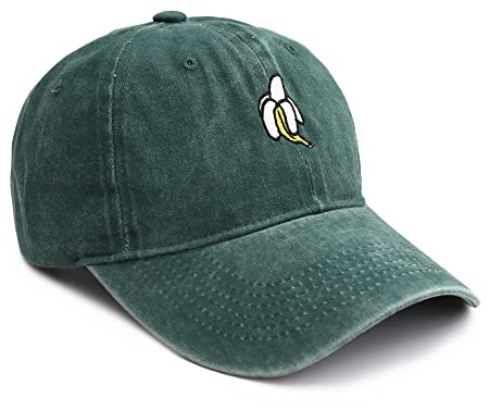 Made by Nami Basecap Used Look Unisex Größenverstellbar - Grün mit oder ohne Print - Softshell Baseball Caps - Schirm-Mütze Kopfbedeckung - Unisex (Green Banana)