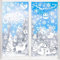 DERAYEE 8 Stücke Fensterbilder, Weihnachten Deko Fenster, Fenster für Weihnachtsdeko