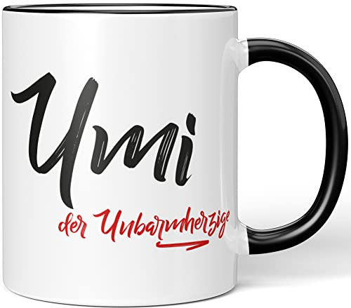 JUNIWORDS Tasse, Umi, der Unbarmherzige, Schwarz (5306136)