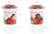 DKD Home Decor Taza para infusión de la Marca, Color Rojo y Verde, de Cristal y Porcelana (46 x 39 x 38 centímetros) (2 Unidades)