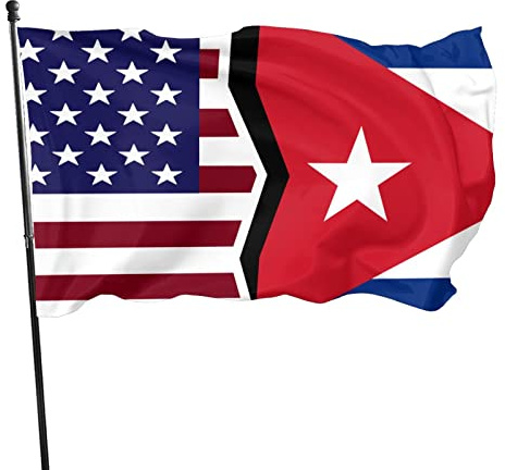 Bandera americana y cubana, banderas decorativas para jardín, exteriores, hogar, fiestas, 3 x 5 pies