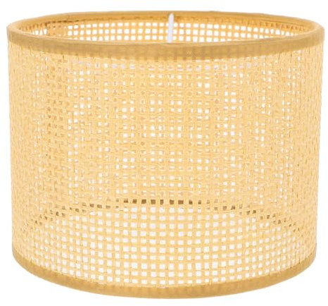NUOBESTY Abat-jour en rotin tressé pour lampe de table, abat-jour en osier de remplacement pour lampadaire, lustre, suspension, décoration d'intérieur, kaki