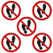 kleberio® Selbstklebende Aufkleber - Betreten verboten - 10 cm 5 Stück Piktogramm wetterfest Privatgrundstück Privatweg Privatparkplatz Privat Zutritt verboten kein Durchgang Sticker kein Eingang