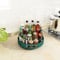 ANKINGART Lazy Susan Organizer Metal Steel Turntable,Rotating Spice Racks for Pantry, Cabinet, Cupboard, Table - Dark Green (Large)