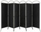 COSTWAY 331 x 188cm Raumteiler Trennwand, Paravent klappbar und abnehmbar, Sichtschutz 6 teilig, Room Divider Innen, aus Stoff, für mehr Privatsphäre und Flexibilität (Schwarz)