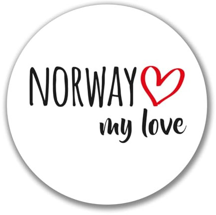 Huuraa Aufkleber Norway my love Geschenk 10cm Sticker Norway Geschenkidee