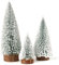 3pcs Mini Christmas Tree 10/15/20cm Frosted Artificial Christmas Trees Christmas Table Decorations Xmas Shelf Tabletop Decor 3 Sizes (A)