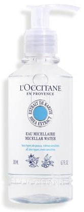 L'OCCITANE – Eau micellaire fleur d'oranger au karité, démaquillant et nettoyant pour tous les types de peau, 200 ml