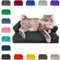 PatchHome Katzenbett – Oeko-TEX Zertifiziert – Katzenmöbel – mit recyceltem Styropor gefüllt – Katzensofa – Made in Germany – 50x40x15 cm – Schwarz