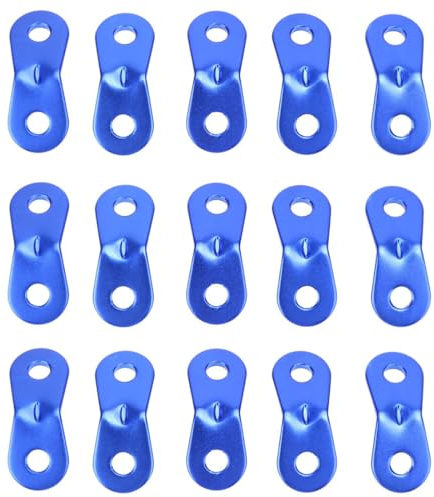 KGDUYC 15 Stück Seilspanner – Aluminium, Blau, Campen, Wandern, Befestigen von Gegenständen, Outdoor-Aktivitäten