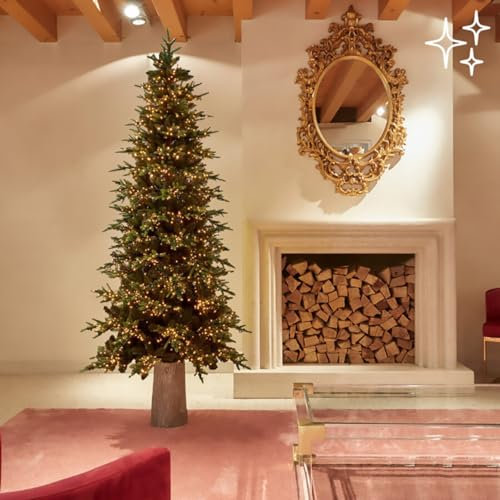 EDG Enzo De Gasperi Albero di Natale Pino Luxury New Slim H210cm D110cm Realistico 3000 LED