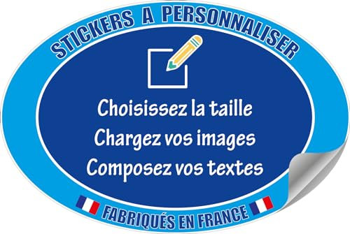 Stickers à personnaliser - Forme ovale - En vinyle autocollant