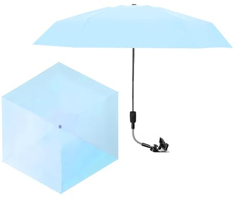 Ombrellone da Spiaggia da 35,4 Pollici per Sedia, Ombrellone da Sedia Universale con Morsetto Regolabile Ombrellone Ombreggiante Portatile per Sedie da Spiaggia Accessori da Viaggio da Campeggio(Blu)