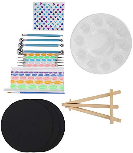 ZPSHYD Mandala-Punkt-Werkzeug-Set, 48 Farben, Aquarellfarben-Set, solide Block-Blechbox, Kunstbedarf