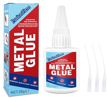 Colla Metallo, 30g Super Glue per Metallo, Asciugatura Rapida, Trasparente, per Acciaio Inox, Artigianato Fai-da-te, Lega di Alluminio, Tubi Metallici, Gioielli in Metallo, DIY Craft